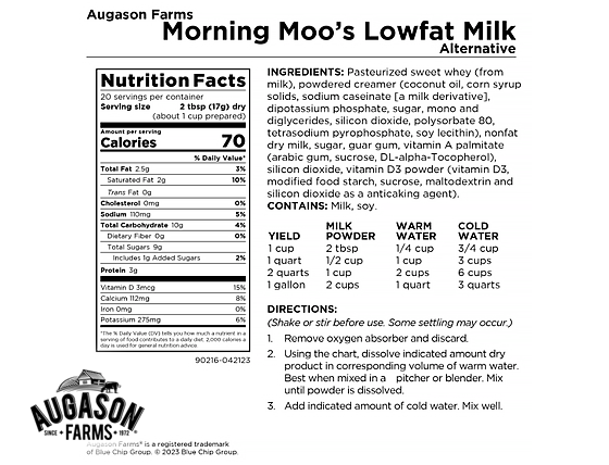 Augason Farms: Morning Moo's Lowfat Milk Alternative Pouch